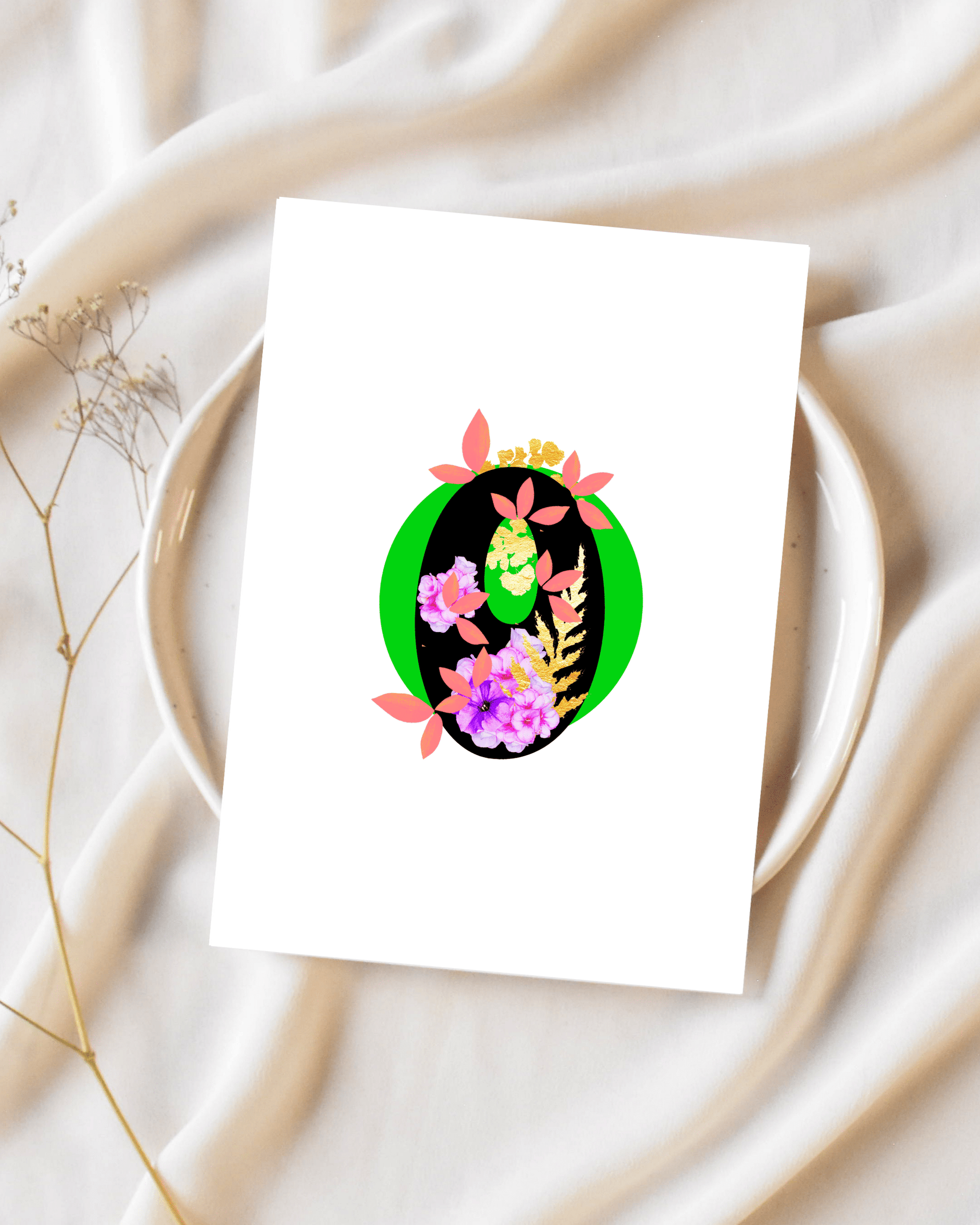 O monogram letter art - Brummy Artist UK