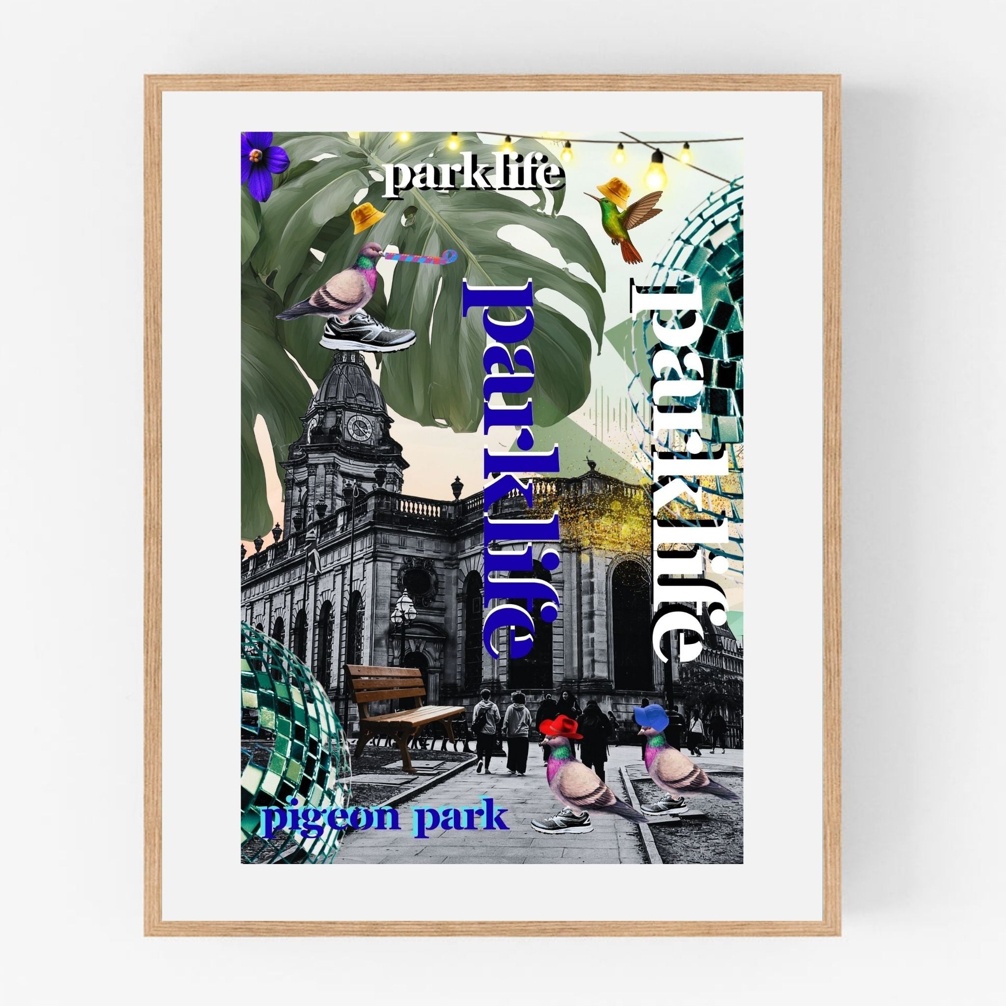 Pidgeon Park Life (in Blue) limited edition fine art print