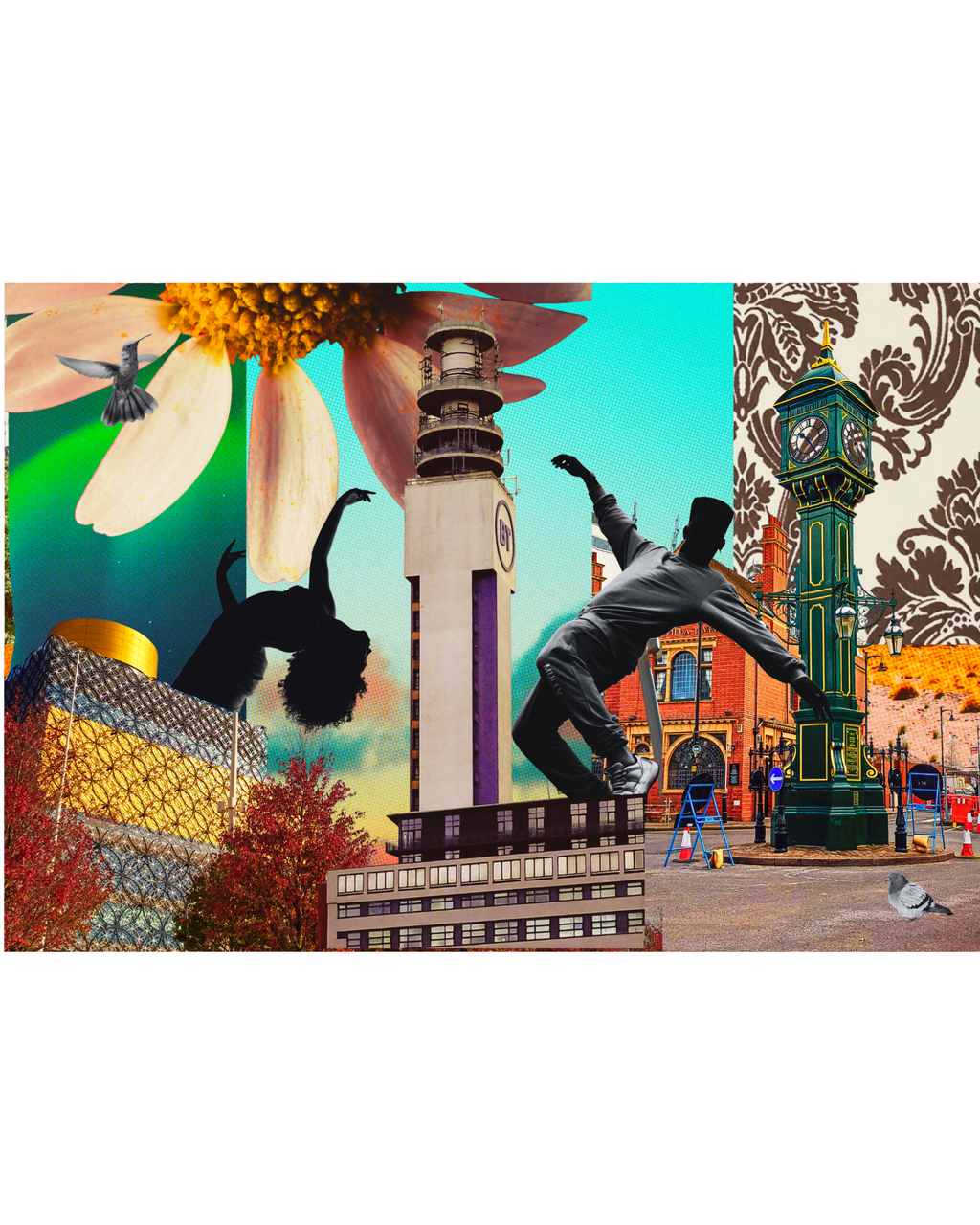 Heart of Brum – Jewellery Quarter Collage Print – Rare Limited Edition of 10