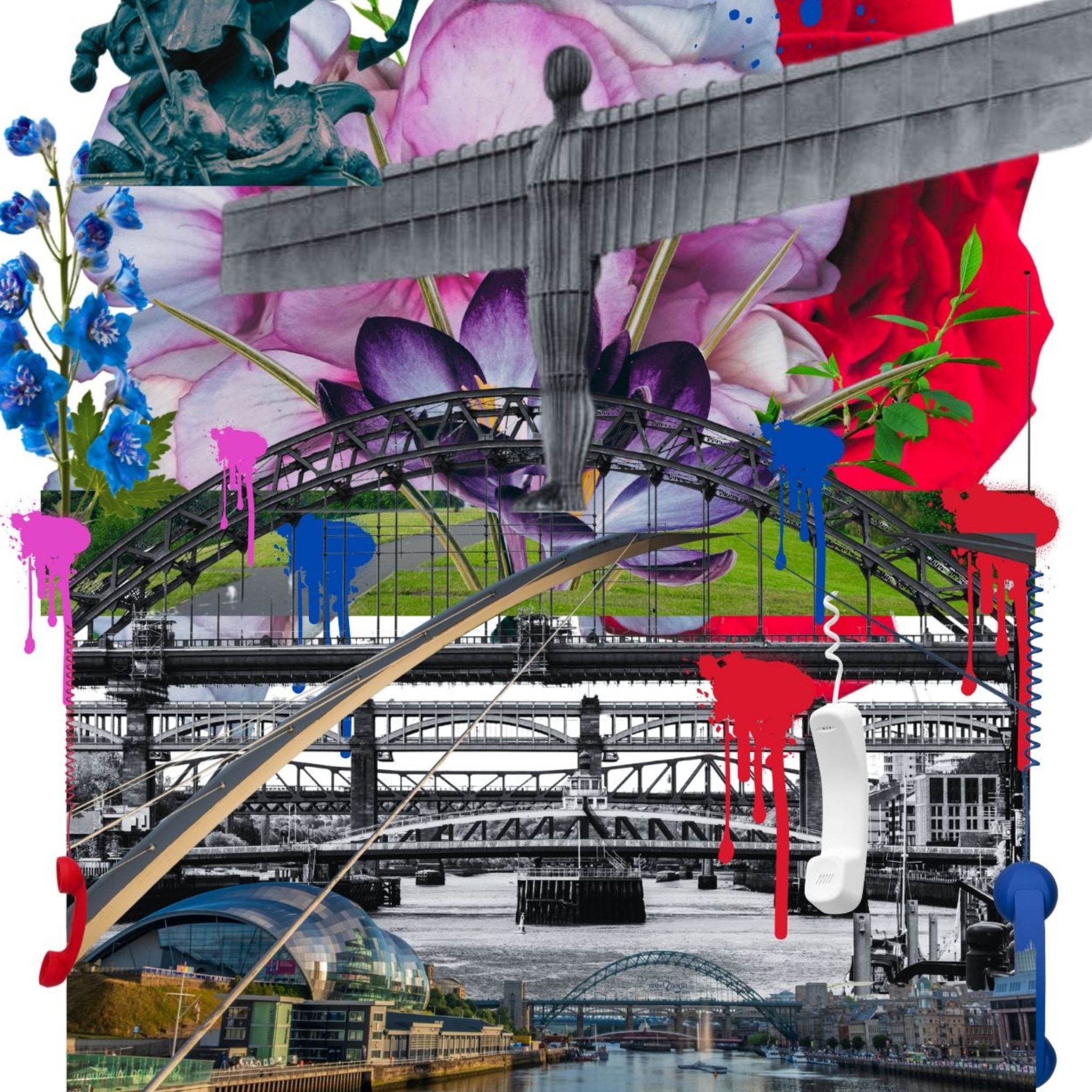 Newcastle Calling open edition fine art print UK
