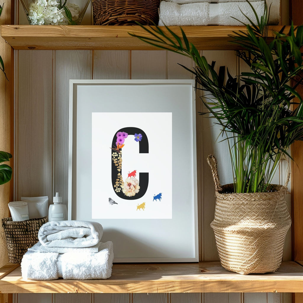 Alphabet Monogram open edition fine art prints Birmingham inspired UK