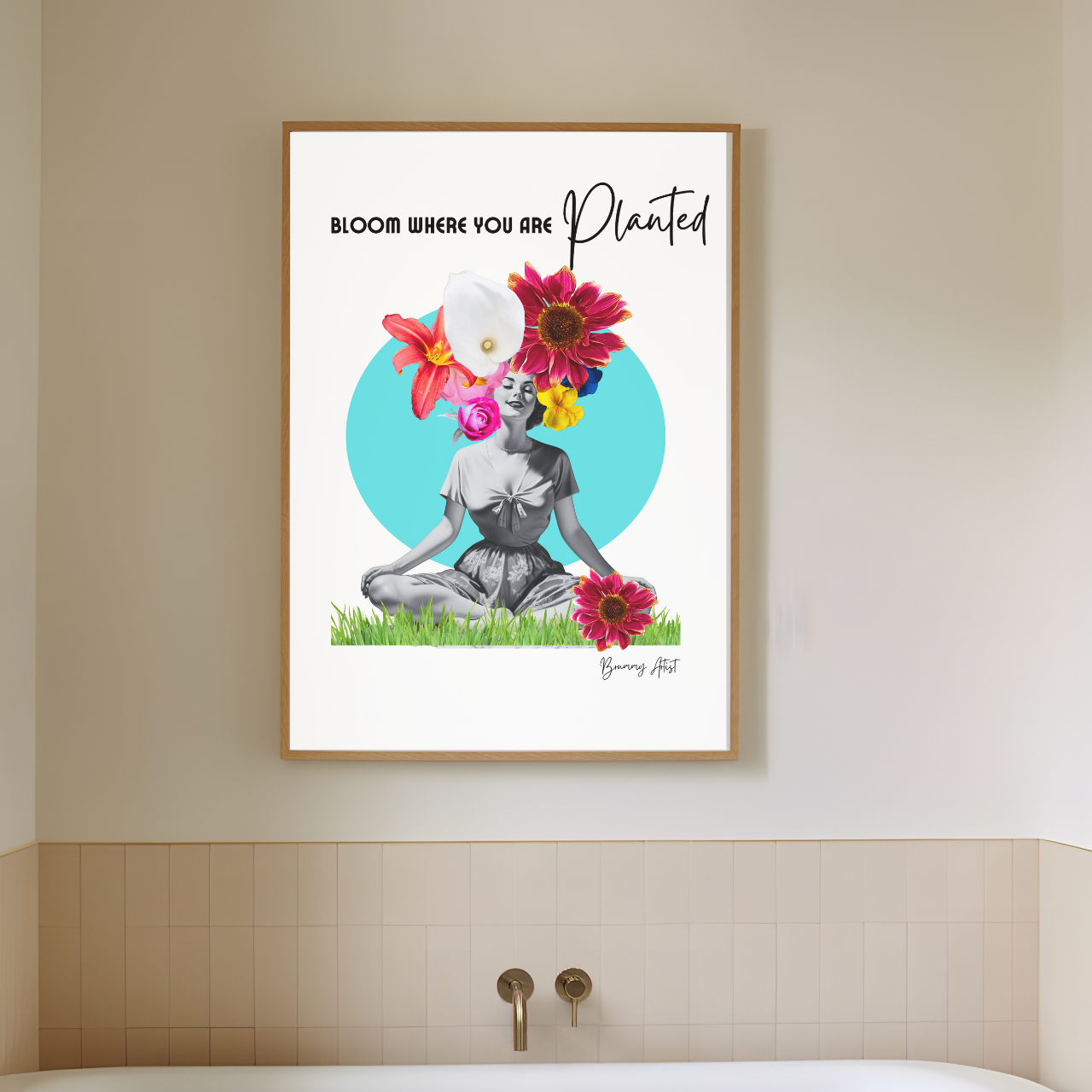 Bloom Where You Are Planted - positivity print (Copy) - Brummy Artist UK