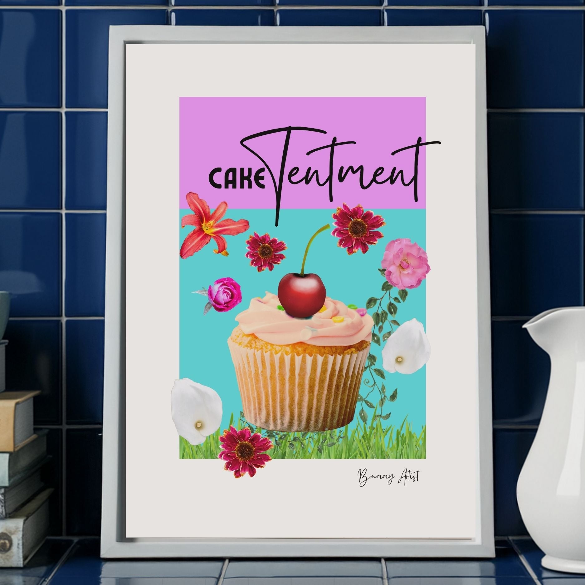 Limited edition - Caketentment cupcake print - Brummy Artist UK