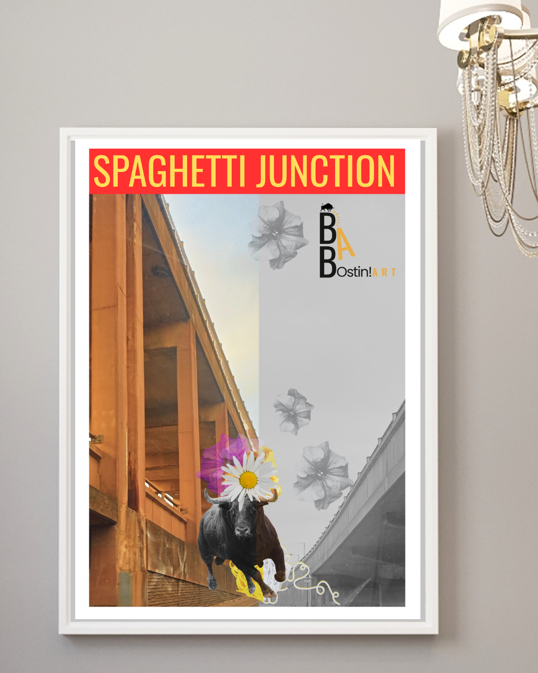 Spaghetti Junction – Red & Yellow artwork - Brummy Artist UK