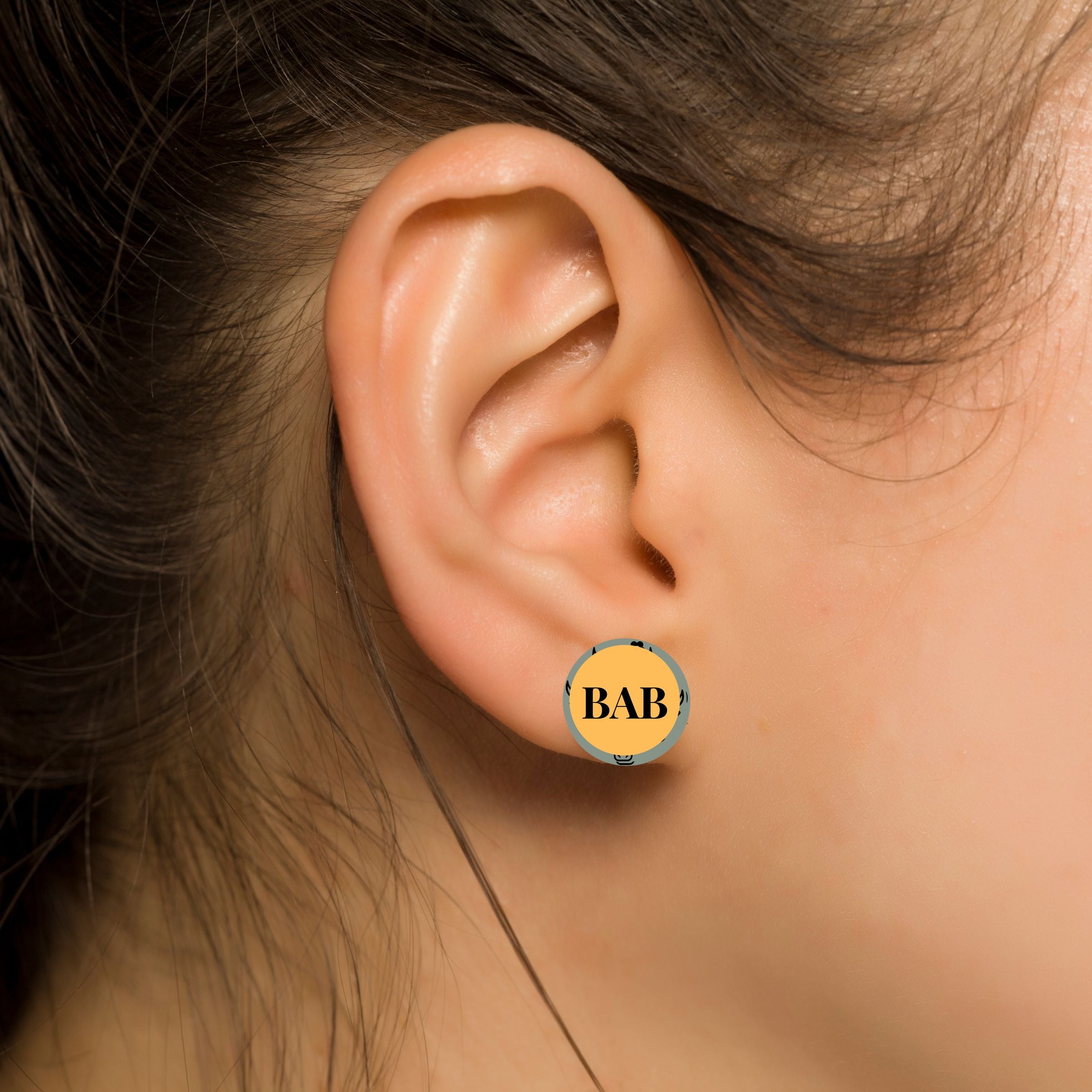 BAB stud Earrings Wear The Bull UK — MADE TO ORDER