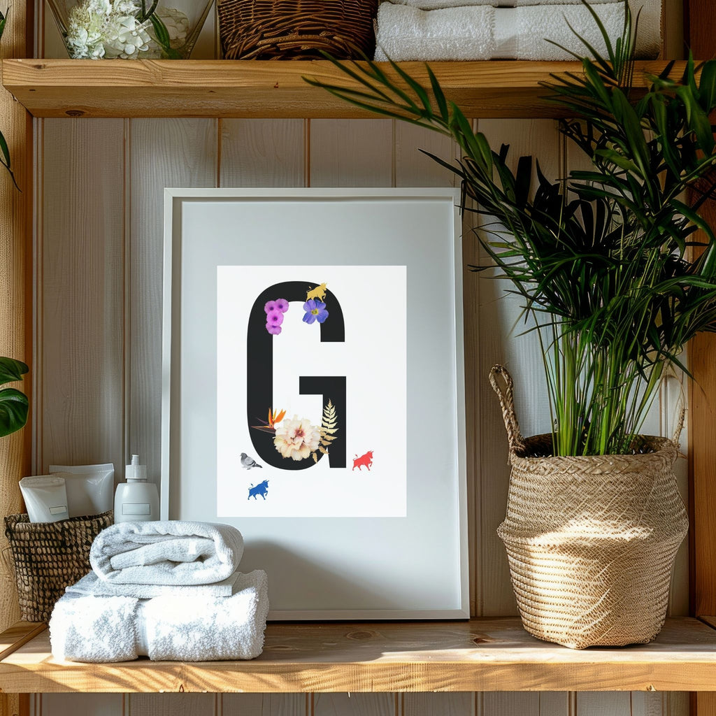 Alphabet Monogram open edition fine art prints Birmingham inspired UK