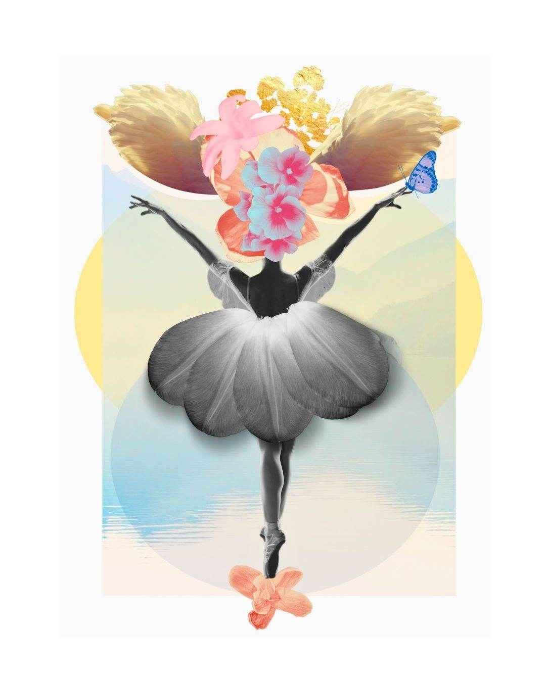 Swan Lake En Pointe ballet artwork - Brummy Artist UK