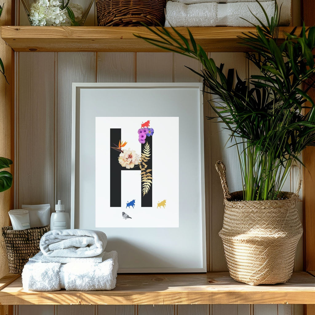 Alphabet Monogram open edition fine art prints Birmingham inspired UK