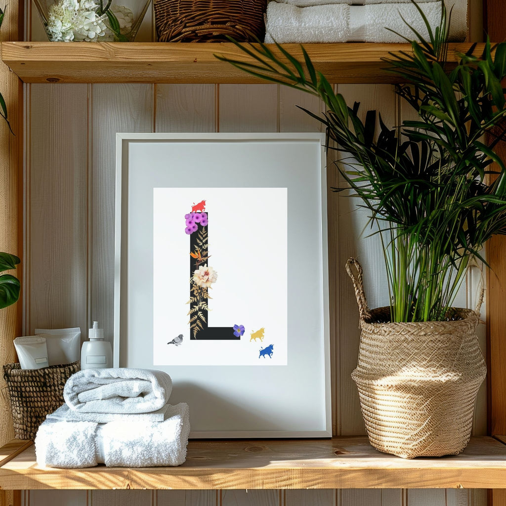 Alphabet Monogram open edition fine art prints Birmingham inspired UK