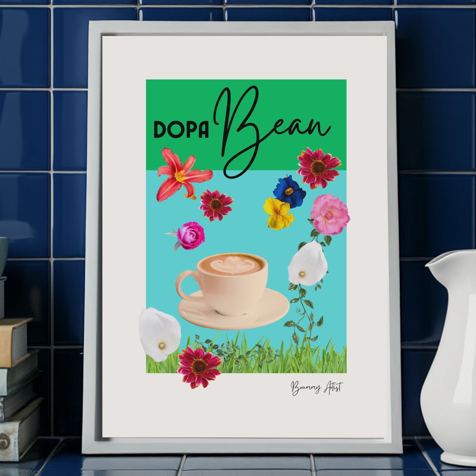 Limited edition - Dopabean coffee print - Brummy Artist UK