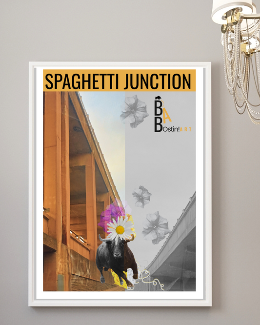 Spaghetti Junction – Black & Yellow artwork - Brummy Artist UK