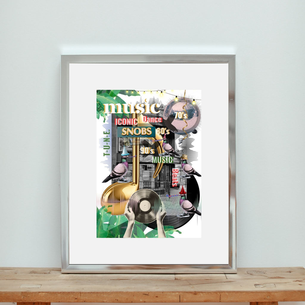 Party On (in White) collage — A4 Limited Edition (25)