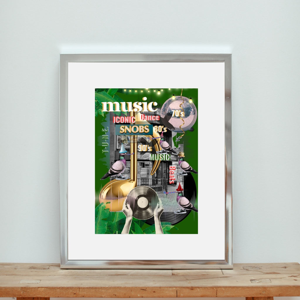 Party On (in Green) collage — A4 Limited Edition (25)