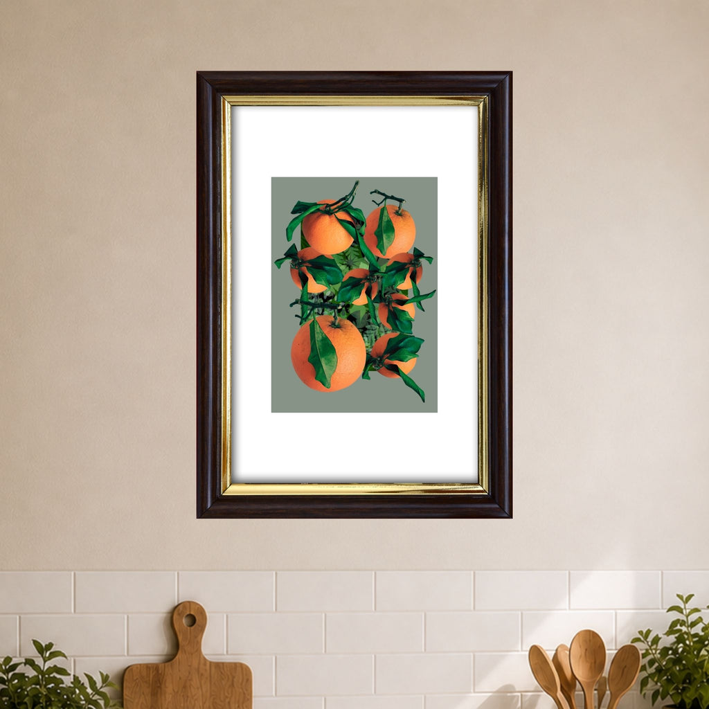 Suspended Yield - Oranges (in Green) limited edition fine art print