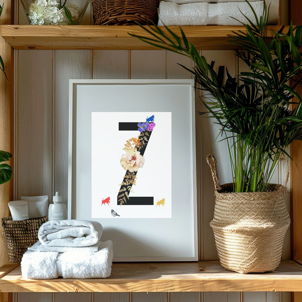 Alphabet Monogram open edition fine art prints Birmingham inspired UK