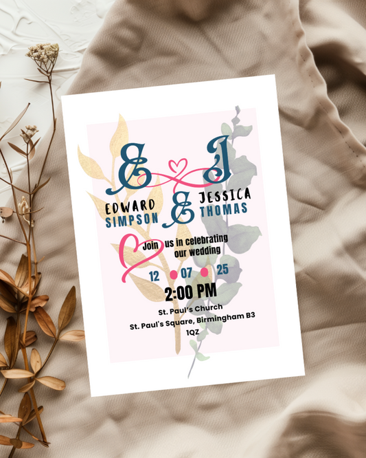 Editable Wedding Invitation Suite | Canva Template Bundle (Save the Date, Invite, RSVP, Details)