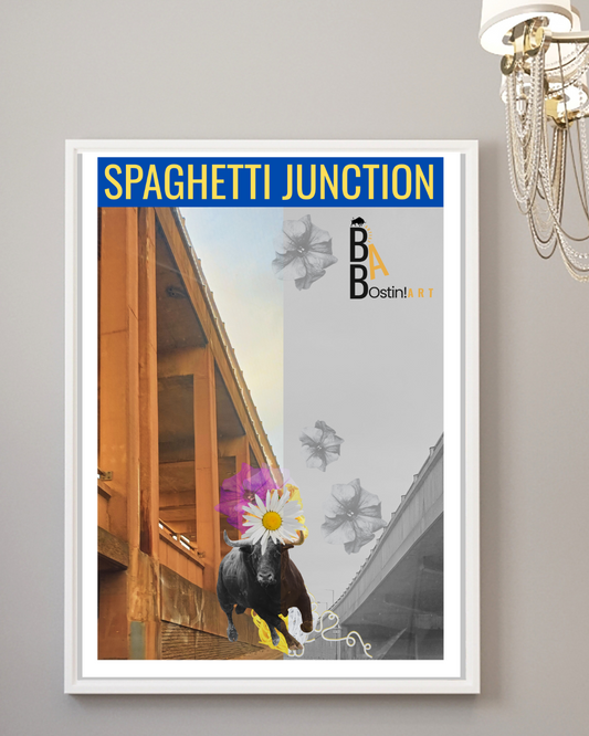 Spaghetti Junction – Yellow & Blue artwork - Brummy Artist UK