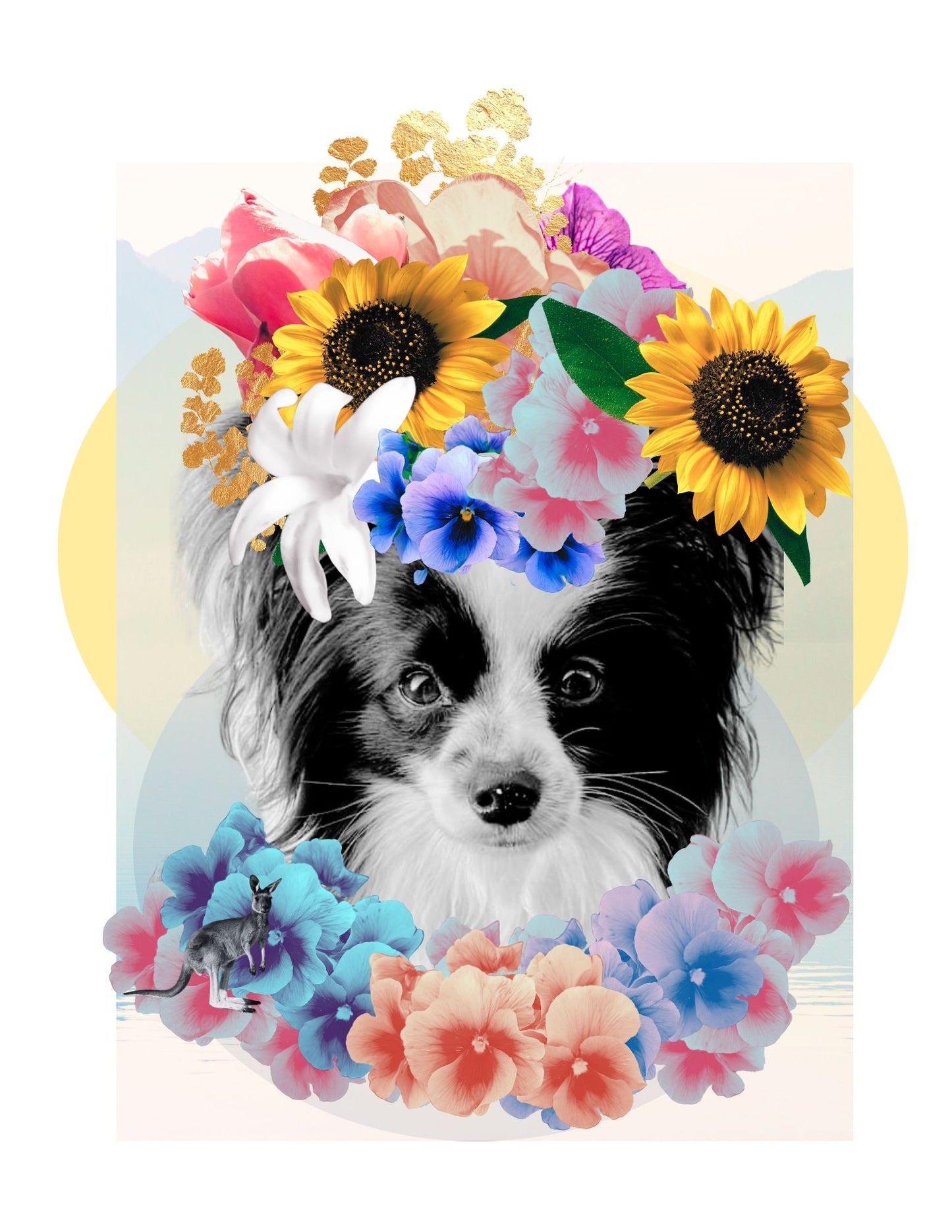 Personalised Partial Floral Portrait – A Moment in Bloom