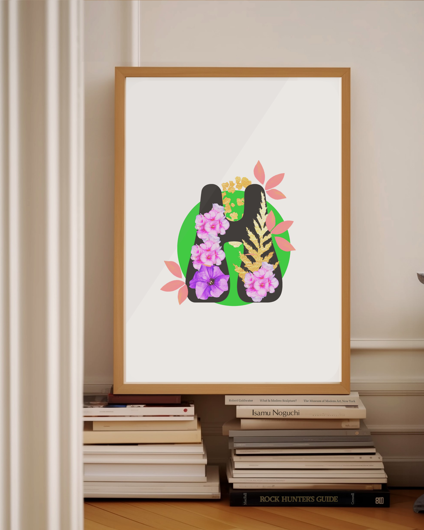 H monogram letter art - Brummy Artist UK