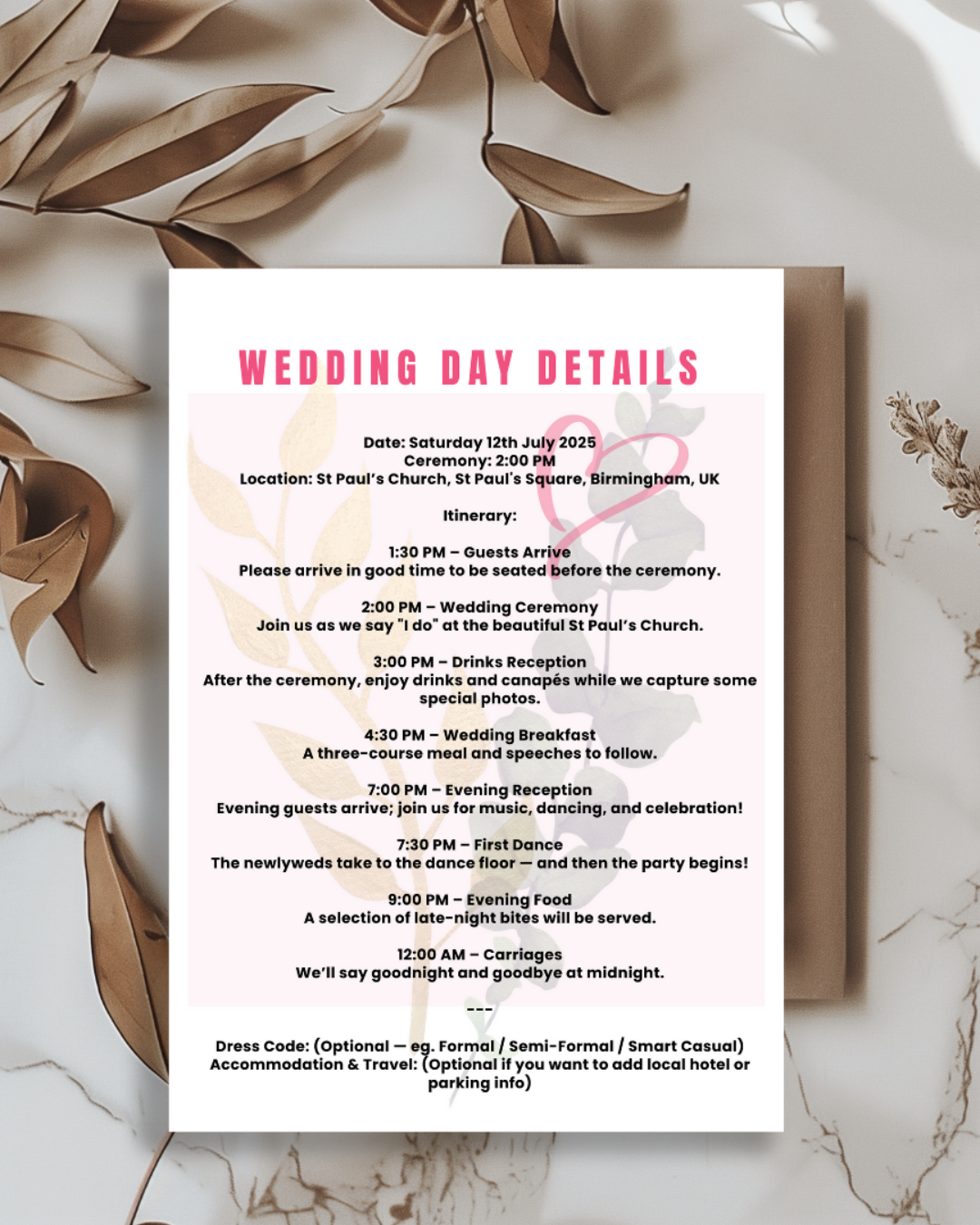 Editable Wedding Invitation Suite | Canva Template Bundle (Save the Date, Invite, RSVP, Details)