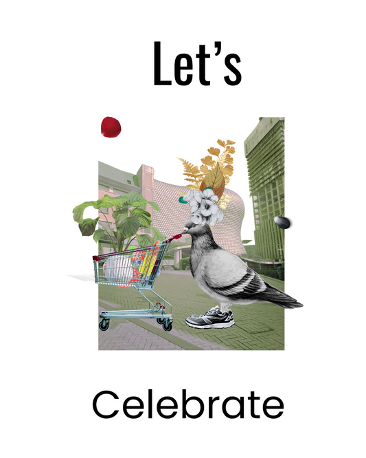 Bullring Selfridges – Floral Crown & Trolley Greeting card