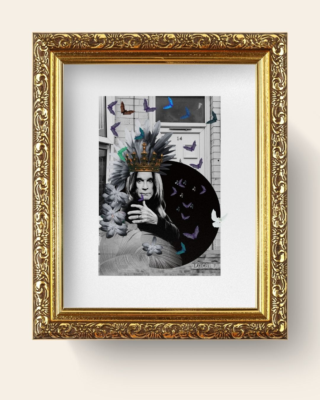 Prince of Shadows - An Ozzy Osbourne inspired collage print