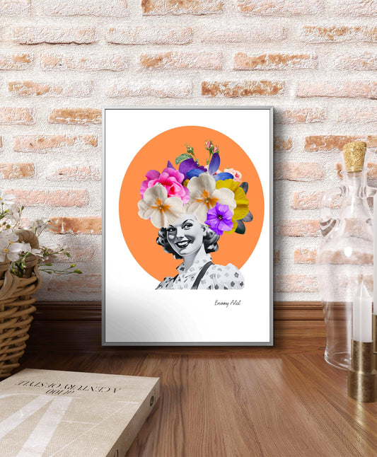 Retro Radiance - collage art print - The Brummy Artist UK