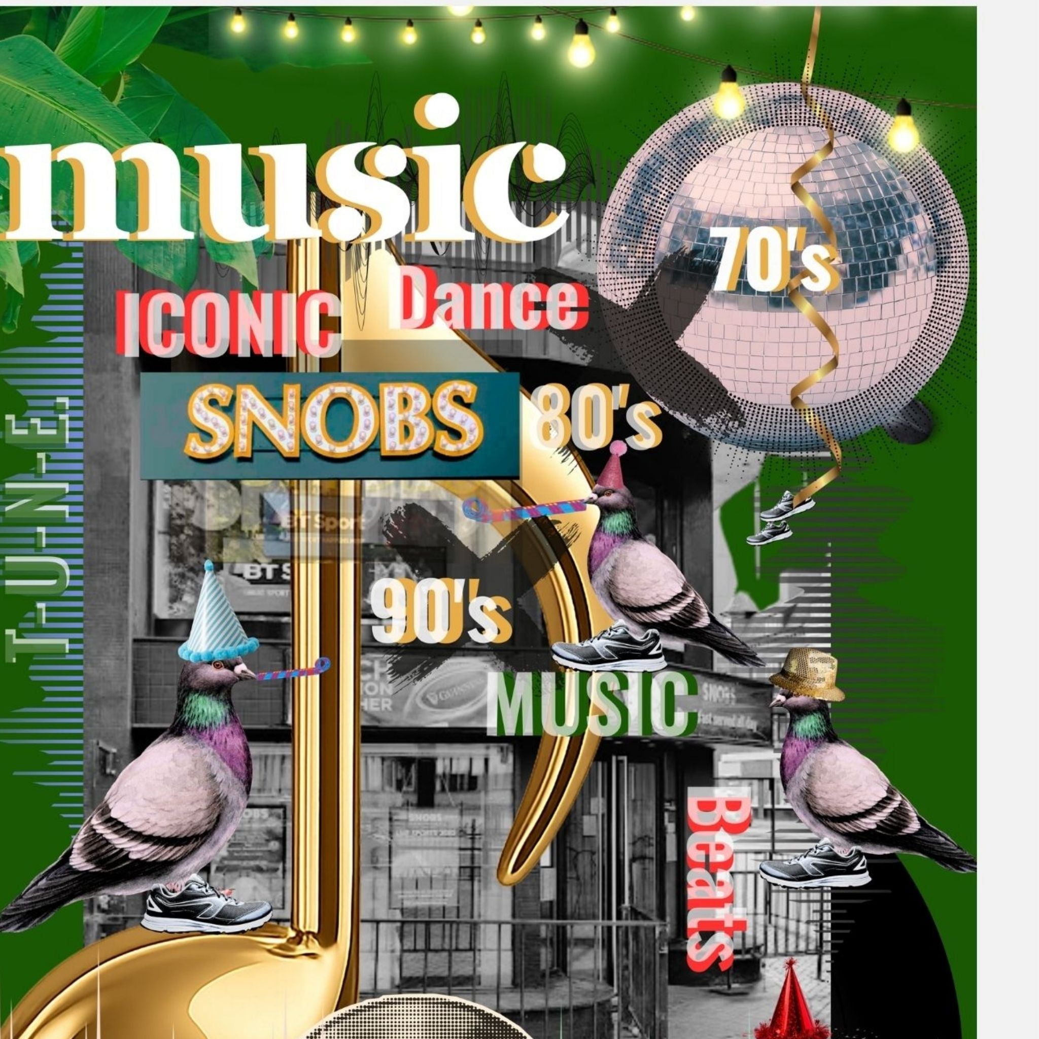 Party On (in Green) collage — A4 Limited Edition (25)