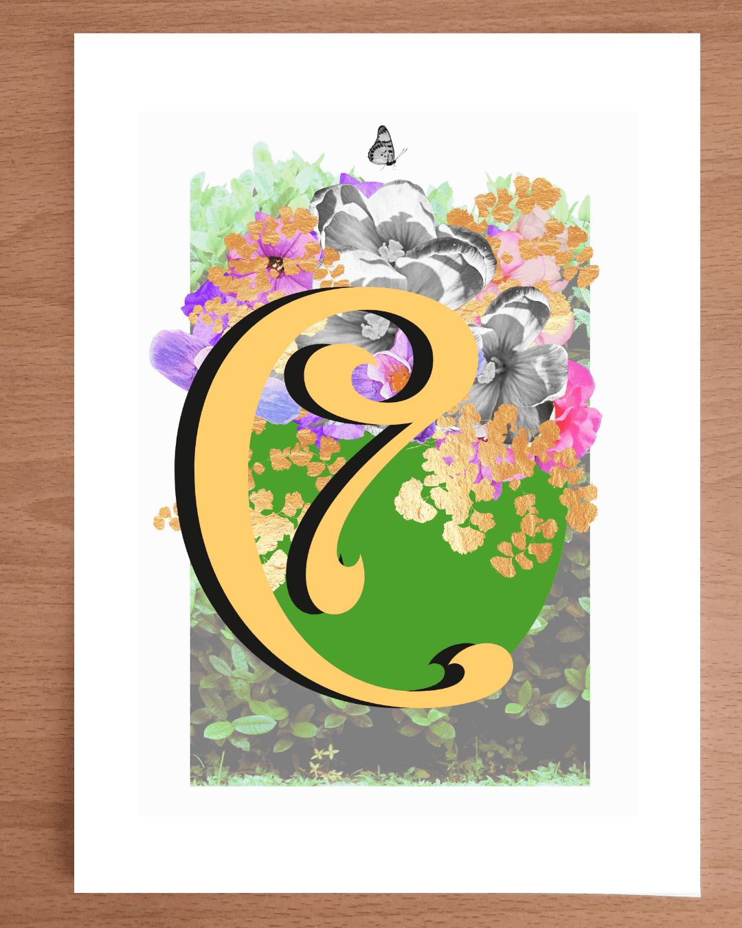 Monogram Letter Art Prints A-Z | Open Edition - Brummy Artist UK