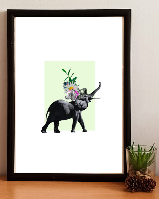 The Call - Floral Elephant Print