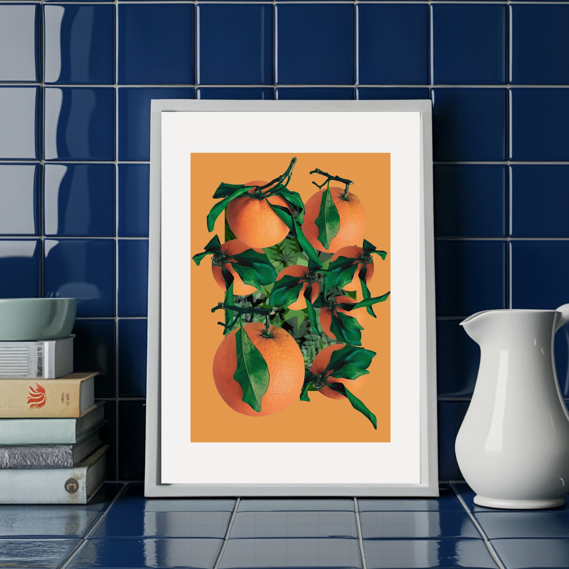 Suspended Yield - Oranges (in Orange) collage — A4 Limited Edition (25)