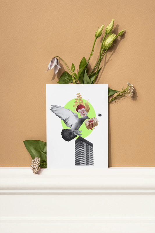 Birmingham Post and Mail pidgeon post greeting card