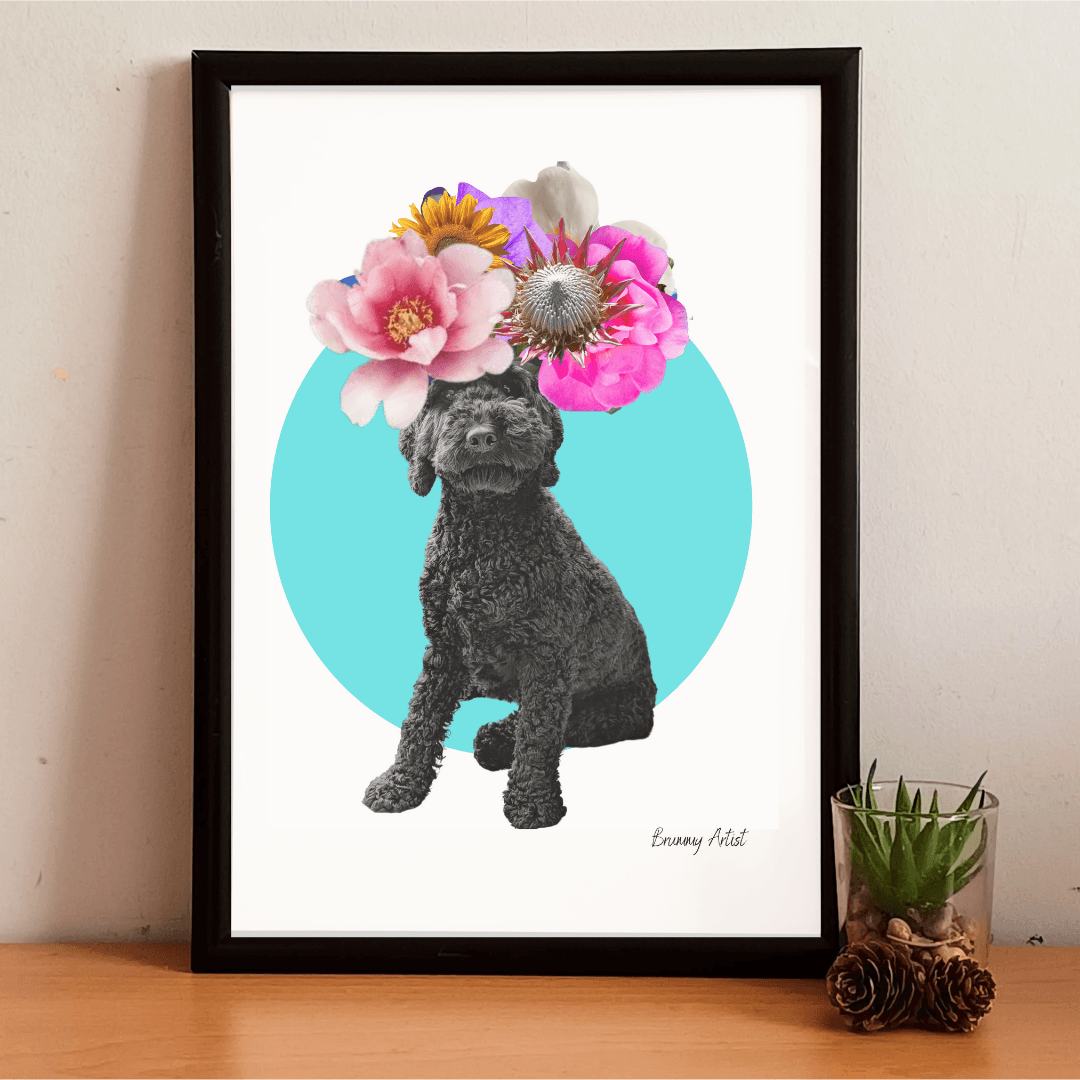 Pet Commission floral collage