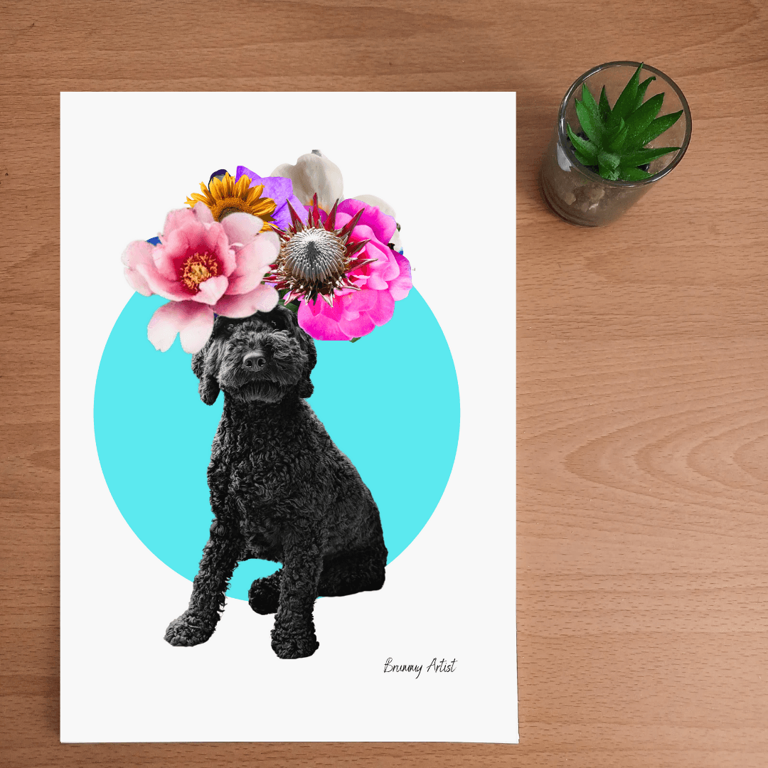 Pet Commission floral collage